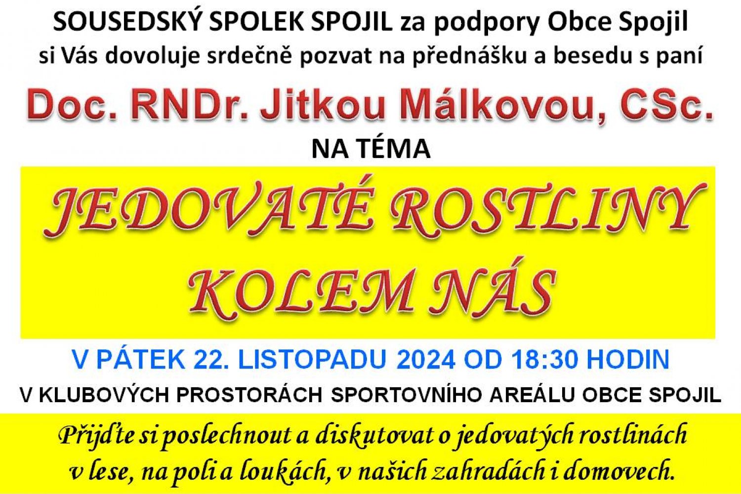 JEDOVATÉ ROSTLINY KOLEM NÁS